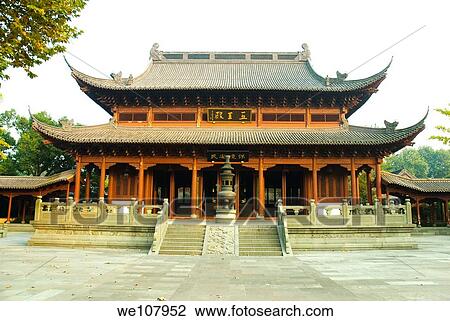 China. Hangzhou. Qianwang Temple View Large Photo Image Stock Image - China. Hangzhou. Qianwang Temple. Fotosearch