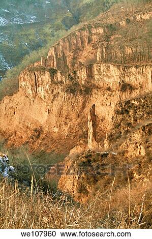 China. Loess plateau. Winter scenery View Large Photo Image Stock Image - China. Loess plateau. Winter scenery. Fotosearch