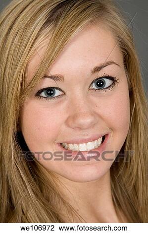 Close up of a teenage girl's face View Large Photo Image Stock Image - Close up of a teenage girl's face. Fotosearch