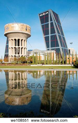 Plaza de Castilla from the Canal de Isabel II gardens. Madrid, Spain. View Large Photo Image Stock Image - Plaza de Castilla from the Canal de Isabel II gardens. Madrid, Spain.. Fotosearch