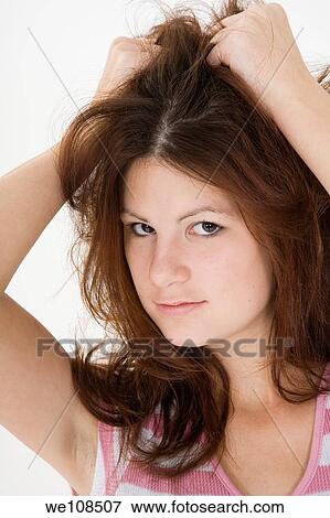 Portrait of a teenage girl View Large Photo Image Stock Photo - Portrait of a teenage girl. Fotosearch