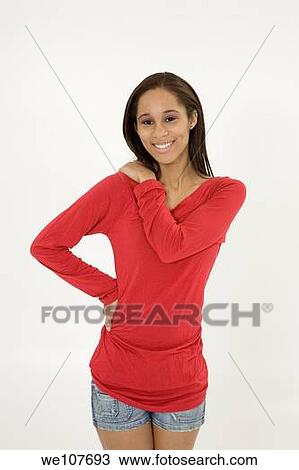 Portrait of beautiful young African American teenager View Large Photo Image Stock Image - Portrait of beautiful young African American teenager. Fotosearch