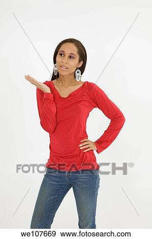 Portrait of beautiful young African American teenager View Large Photo Image Stock Photo - Portrait of beautiful young African American teenager. Fotosearch