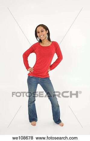 Stock Photo - Portrait of beautiful young African American teenager. Fotosearch