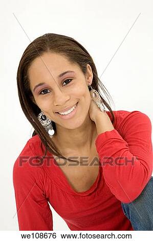 Portrait of beautiful young African American teenager View Large Photo Image Stock Photograph - Portrait of beautiful young African American teenager. Fotosearch
