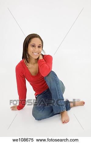 Portrait of beautiful young African American teenager View Large Photo Image Stock Photography - Portrait of beautiful young African American teenager. Fotosearch