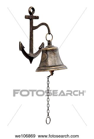 Ship's bell-chain isolated from a white background View Large Photo Image Stock Photo - Ship's bell-chain isolated from a white background. Fotosearch