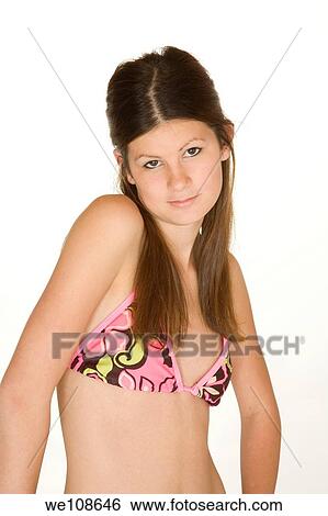 Teenage girl modeling swimsuit View Large Photo Image Stock Photograph - Teenage girl modeling swimsuit. Fotosearch