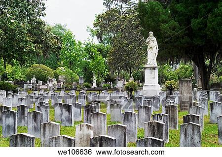 The Silence monument watches over 750 Confederate graves in Laurel Grove North Cemetery View Large Photo Image Stock Photograph - The Silence monument watches over 750 Confederate graves in Laurel Grove North Cemetery. Fotosearch