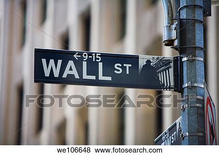Wall street sign View Large Photo Image Stock Photo - Wall street sign. Fotosearch