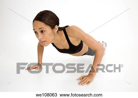 Young African American woman working out View Large Photo Image Stock Image - Young African American woman working out. Fotosearch