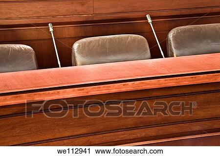Chairs and microphones in a conference room View Large Photo Image Stock Image - Chairs and microphones in a conference room. Fotosearch