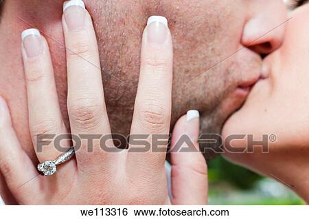 Couple kissing View Large Photo Image Stock Photograph - Couple kissing. Fotosearch