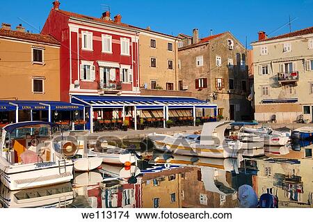 Cres old Town harbour with small local fising boats, Cres Island, Croatia View Large Photo Image Picture - Cres old Town harbour with small local fising boats, Cres Island, Croatia. Fotosearch