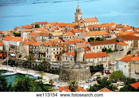 Picture - Korcula town Korcula Island Craotia. Fotosearch