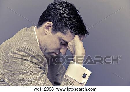 Stock Photo - Man thinking. Fotosearch