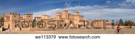 Panorama of Kasbah Amerhidil in the Skoura oasis Palm Grove Dades Valley Morocco View Large Photo Image Stock Photo - Panorama of Kasbah Amerhidil in the Skoura oasis Palm Grove Dades Valley Morocco. Fotosearch