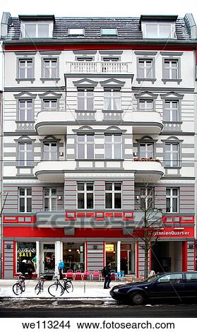 Renovated apartment building in Prenzlauerberg, Kastanienallee View Large Photo Image Picture - Renovated apartment building in Prenzlauerberg, Kastanienallee. Fotosearch