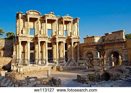 The library of Celsus Images of the Roman ruins of Ephasus, Turkey View Large Photo Image Stock Photo - The library of Celsus Images of the Roman ruins of Ephasus, Turkey. Fotosearch