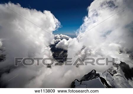 Stock Photo - Aerial Photo Southern Alps, West Coast, South Island, New Zealand. Fotosearch