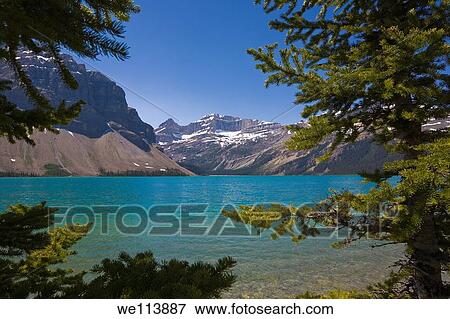 Bow Lake, Icefields Parkway, Alberta, Canada View Large Photo Image Stock Photo - Bow Lake, Icefields Parkway, Alberta, Canada. Fotosearch