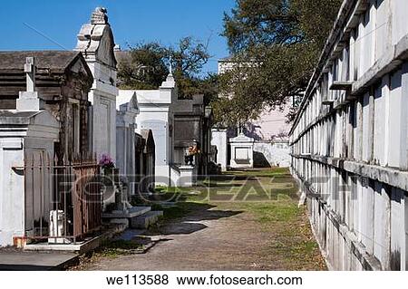 Burial tombs in Lafayette Cemetery in Garden District of New Orleans View Large Photo Image Stock Photo - Burial tombs in Lafayette Cemetery in Garden District of New Orleans. Fotosearch