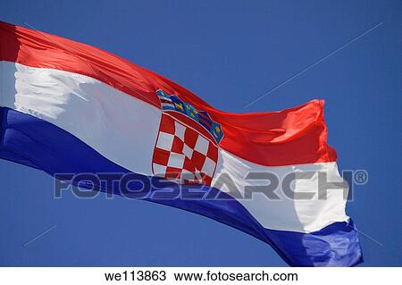 Croatian Flag View Large Photo Image Stock Image - Croatian Flag. Fotosearch