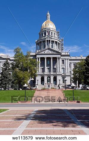 Front of Colorado state capitol building or Statehouse in Denver View Large Photo Image Stock Photo - Front of Colorado state capitol building or Statehouse in Denver. Fotosearch