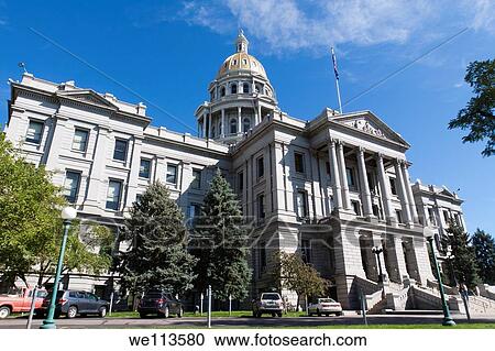 Front of the Colorado state capitol building with gold dome View Large Photo Image Stock Image - Front of the Colorado state capitol building with gold dome. Fotosearch