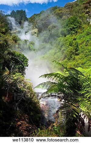 Geothermal area at Wai-O-Tapu, Rotorua, North Island, New Zealand View Large Photo Image Stock Image - Geothermal area at Wai-O-Tapu, Rotorua, North Island, New Zealand. Fotosearch
