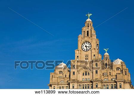 Liver Building, Liverpool, Merseyside, England View Large Photo Image Stock Photo - Liver Building, Liverpool, Merseyside, England. Fotosearch