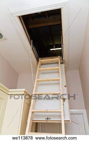 Stock Photo - Loft Ladder. Fotosearch