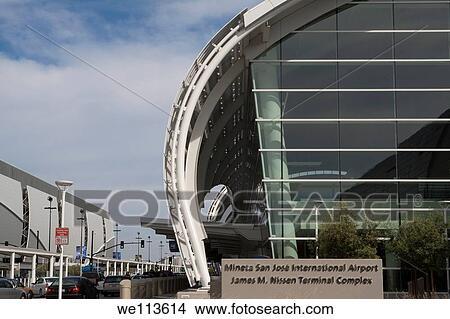 Modern architecture of Mineta San Jose International Airport in California View Large Photo Image Picture - Modern architecture of Mineta San Jose International Airport in California. Fotosearch