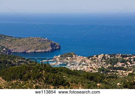 Port de Soller, Mallorca, Spain View Large Photo Image Picture - Port de Soller, Mallorca, Spain. Fotosearch