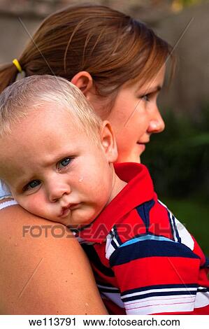 Portrait of cute toddler and his mother View Large Photo Image Stock Image - Portrait of cute toddler and his mother. Fotosearch