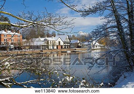River Dee in winter, Chester, England View Large Photo Image Stock Image - River Dee in winter, Chester, England. Fotosearch