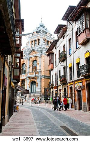 Street. Llanes, Asturias province, Spain. View Large Photo Image Stock Photo - Street. Llanes, Asturias province, Spain.. Fotosearch