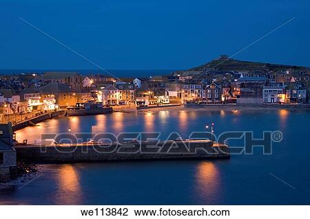 The Harbour at night, St Ives, Cornwall, England View Large Photo Image Stock Image - The Harbour at night, St Ives, Cornwall, England. Fotosearch