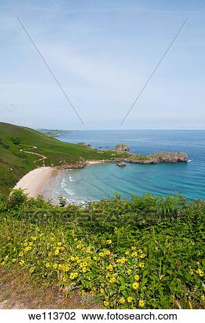 Torimbia beach. Niembro, Asturias province, Spain. View Large Photo Image Stock Image - Torimbia beach. Niembro, Asturias province, Spain.. Fotosearch
