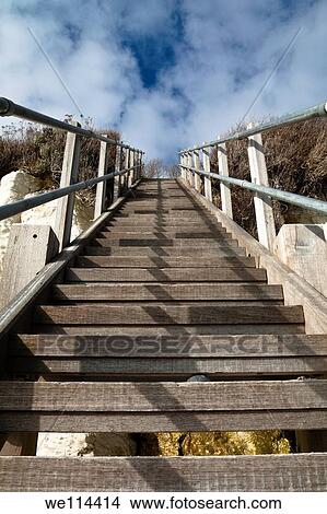 Abstract photo of staircase and cloudy sky. Eastbourne, England. View Large Photo Image Picture - Abstract photo of staircase and cloudy sky. Eastbourne, England.. Fotosearch