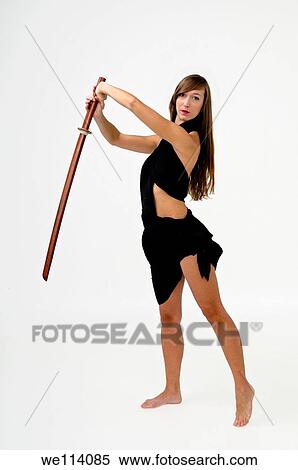 Avenging angle with a sword On white Background View Large Photo Image Stock Photography - Avenging angle with a sword On white Background. Fotosearch