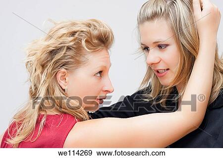 Business women fight competition conceptual photo View Large Photo Image Stock Photo - Business women fight competition conceptual photo. Fotosearch