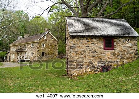Colonial Pennsylvania Plantation, Chester County, Stone farm building, green fields View Large Photo Image Stock Photo - Colonial Pennsylvania Plantation, Chester County, Stone farm building, green fields. Fotosearch