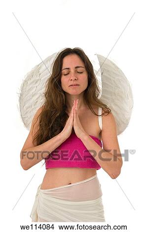 innocent angel On white Background View Large Photo Image Picture - innocent angel On white Background. Fotosearch