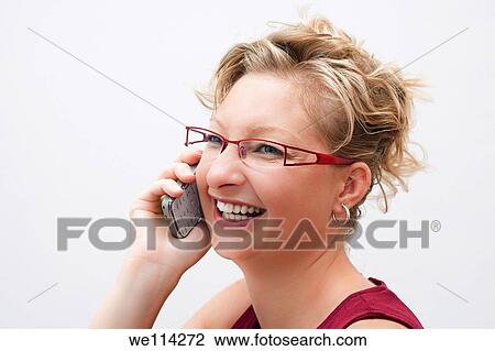 Smiling business woman on the phone View Large Photo Image Stock Image - Smiling business woman on the phone. Fotosearch
