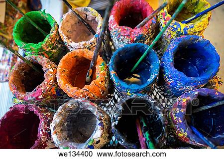 Paint cans. View Large Photo Image Stock Image - Paint cans.. Fotosearch