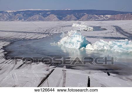 Hummocks, frozen Lake Baikal, Siberia, Russian Federation, Eurasia. View Large Photo Image Picture - Hummocks, frozen Lake Baikal, Siberia, Russian Federation, Eurasia.. Fotosearch
