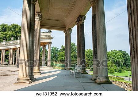 Potsdam, Germany. Galerie in front of the Oranienpalais, part of the UNESCO site with palaces and parks. View Large Photo Image Stock Image - Potsdam, Germany. Galerie in front of the Oranienpalais, part of the UNESCO site with palaces and parks.. Fotosearch
