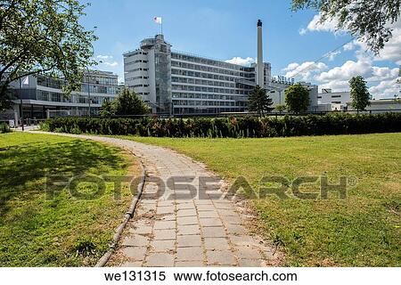 Rotterdam, Netherlands. Exterior and surroundings of the 1930 built, and 2014 elected UNESCO site: ´Van Nelle Fabriek´ in Rotterdam North-West. View Large Photo Image Stock Photography - Rotterdam, Netherlands. Exterior and surroundings of the 1930 built, and 2014 elected UNESCO site: ´Van Nelle Fabriek´ in Rotterdam North-West.. Fotosearch