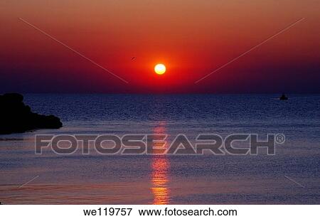 Sunset, Zmiinyi Island, Snake Island, Black Sea, Odessa, Ukraine, Eastern Europe View Large Photo Image Stock Photo - Sunset, Zmiinyi Island, Snake Island, Black Sea, Odessa, Ukraine, Eastern Europe. Fotosearch